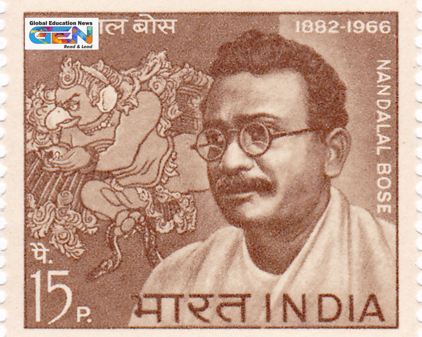 Nandalal Bose, Indian Constitution, calligraphy, illustrations, Preamble, Indian art, Bengal School of Art, cultural heritage, national symbols, democratic values, art and politics, current affairs
