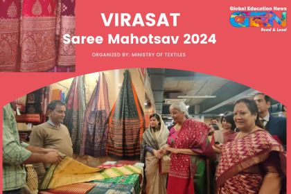 Viraasat Sari Festival 2024, Handloom Haat, New Delhi, Indian handloom, sustainable fashion, traditional weaving, handwoven saris, Indian textiles, handloom heritage, sari exhibition