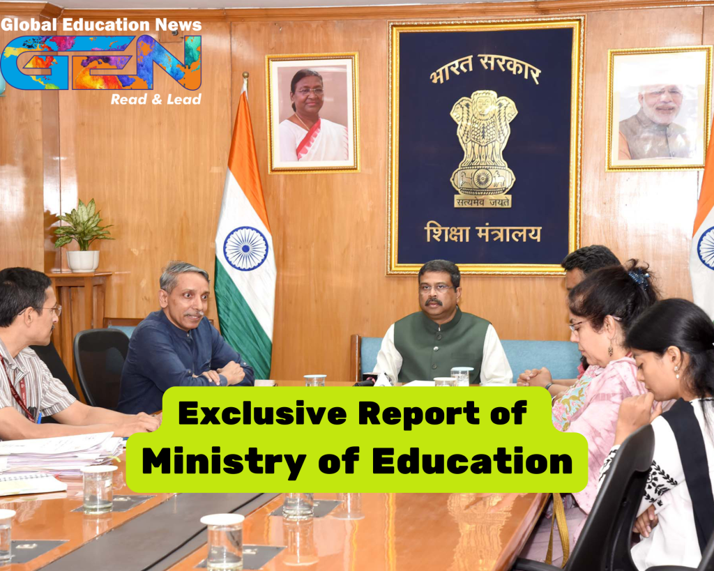 higher education in India, education reforms, enrollment growth, gender inclusivity, One Nation One Subscription, AI research centers, QS World University Rankings, industry-academia collaboration, Indian universities, higher education expansion, educational initiatives, STEM education, student enrollment education ministry students