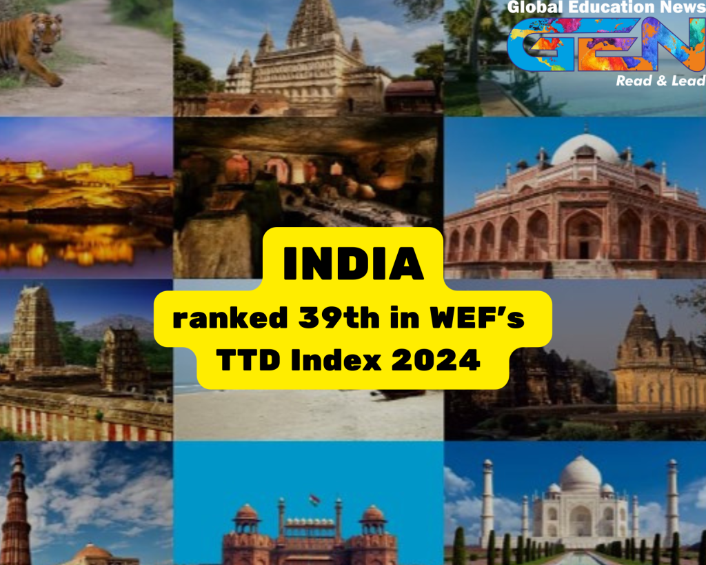 Travel and tourism, India tourism ranking, WEF TTDI 2024, Swadesh Darshan, PRASHAD scheme, tourism infrastructure, sustainable tourism, Ministry of Tourism, global tourism index, travel development in India, pilgrimage tourism, theme-based circuits, India travel growth, current affairs