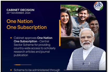 One Nation One Subscription Initiative India Research and Innovation Policy