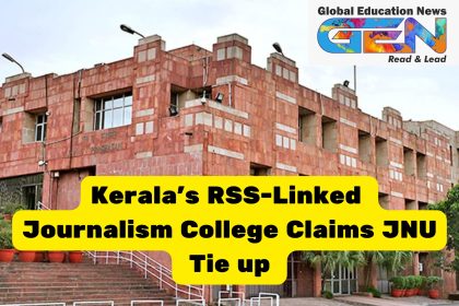 JNU affiliation, RSS-linked college, nationalist journalism, Mahatma Gandhi College, Kerala journalism, AYUSH education, JNU Vice-Chancellor, academic collaboration, saffronisation debate, journalism education, media training, Indian universities, RSS influence, Kozhikode college, higher education