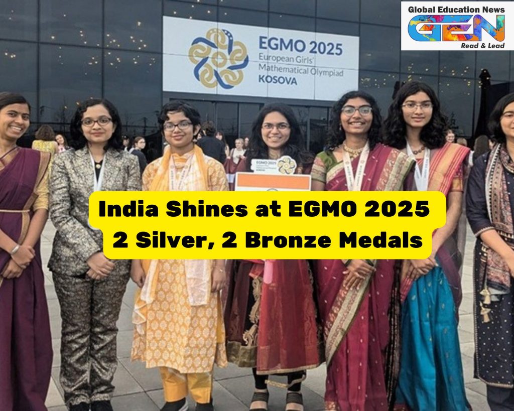 EGMO 2025, European Girls’ Mathematical Olympiad, India medals, silver bronze medals, Sanjana Chacko, Shreya Mundhada, Saee Patil, Shreya Gupta, mathematics competition, HBCSE Olympiads