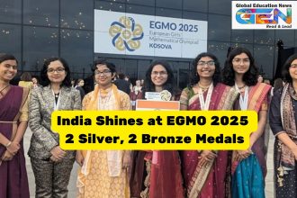 EGMO 2025, European Girls’ Mathematical Olympiad, India medals, silver bronze medals, Sanjana Chacko, Shreya Mundhada, Saee Patil, Shreya Gupta, mathematics competition, HBCSE Olympiads