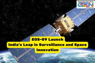 EOS-09 satellite 2025, RISAT-1B launch, ISRO PSLV Sriharikota, C-band synthetic aperture radar, India surveillance satellite, UPSC current affairs, border security monitoring, agriculture satellite India, disaster management satellite, space technology governance