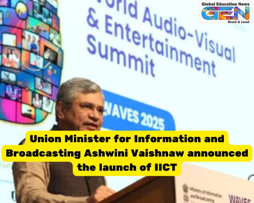 Indian Institute of Creative Technology, IICT, WAVES 2025, Ashwini Vaishnaw, creative economy, AVGC-XR, animation training, gaming industry, visual effects, Mumbai creative hub, global tech partnerships, AI in creativity, creator skilling, media and entertainment