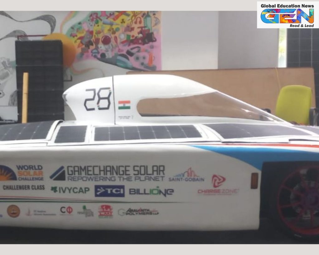 IIT Madras solar car, Aagneya, Bridgestone World Solar Challenge 2025, solar-powered car, Team Agnirath, sustainable innovation, IIT Madras engineering, solar technology India, carbon fibre vehicle