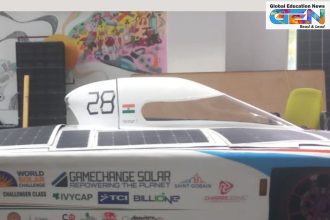 IIT Madras solar car, Aagneya, Bridgestone World Solar Challenge 2025, solar-powered car, Team Agnirath, sustainable innovation, IIT Madras engineering, solar technology India, carbon fibre vehicle