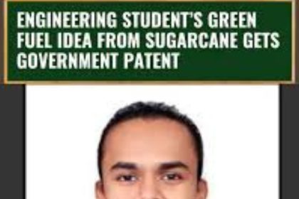 eco-friendly fuel 2025, sugarcane biofuel, green energy innovation, sustainable fuel patent, sugarcane bagasse fuel, renewable energy India, clean energy solutions, biofuel technology, engineering student invention, environmental sustainability