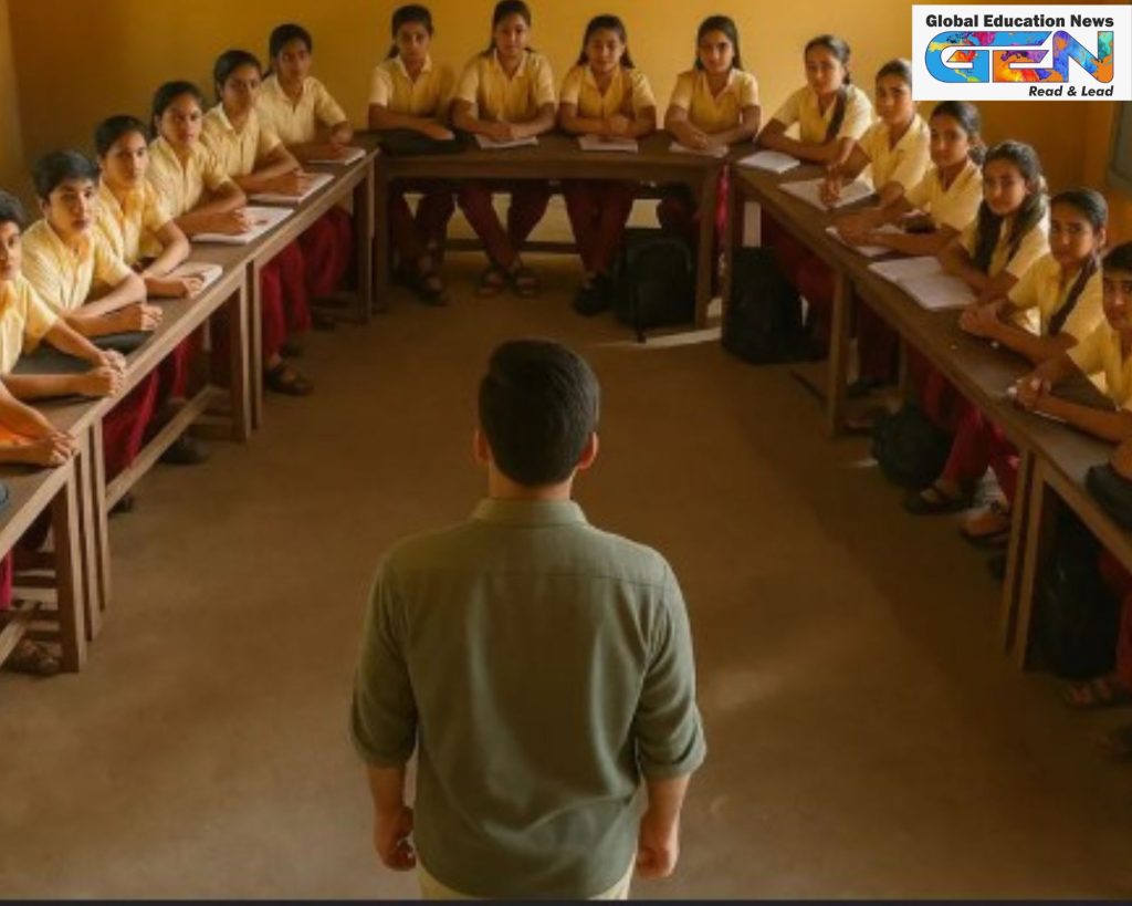 Kerala classroom seating, U-shaped seating arrangement, no backbenchers, Sthanarthi Sreekuttan, inclusive education, student engagement, classroom innovation, Kerala schools, education reform 2025, interactive learning