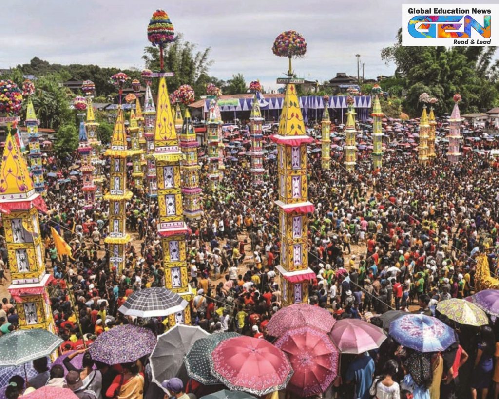 Behdeinkhlam Festival 2025, Pnar tribal community, Jowai Meghalaya, Niamtre rituals, Symbud Khnong, Dad-lawakor game, harvest festival, drug abuse awareness, climate change, Jaintia culture, current affairs, UPSC current affairs, UPSC CSE Main