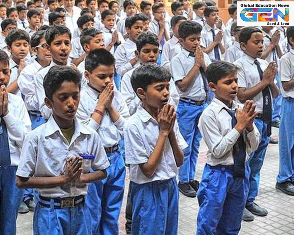 Haryana Gita verse recitation, Bhagavad Gita in schools 2025, Haryana education news, Gita shlokas morning prayers, value-based education India, Haryana School Education Board, moral education, cultural values in schools, Gita teachings, Indian school curriculum