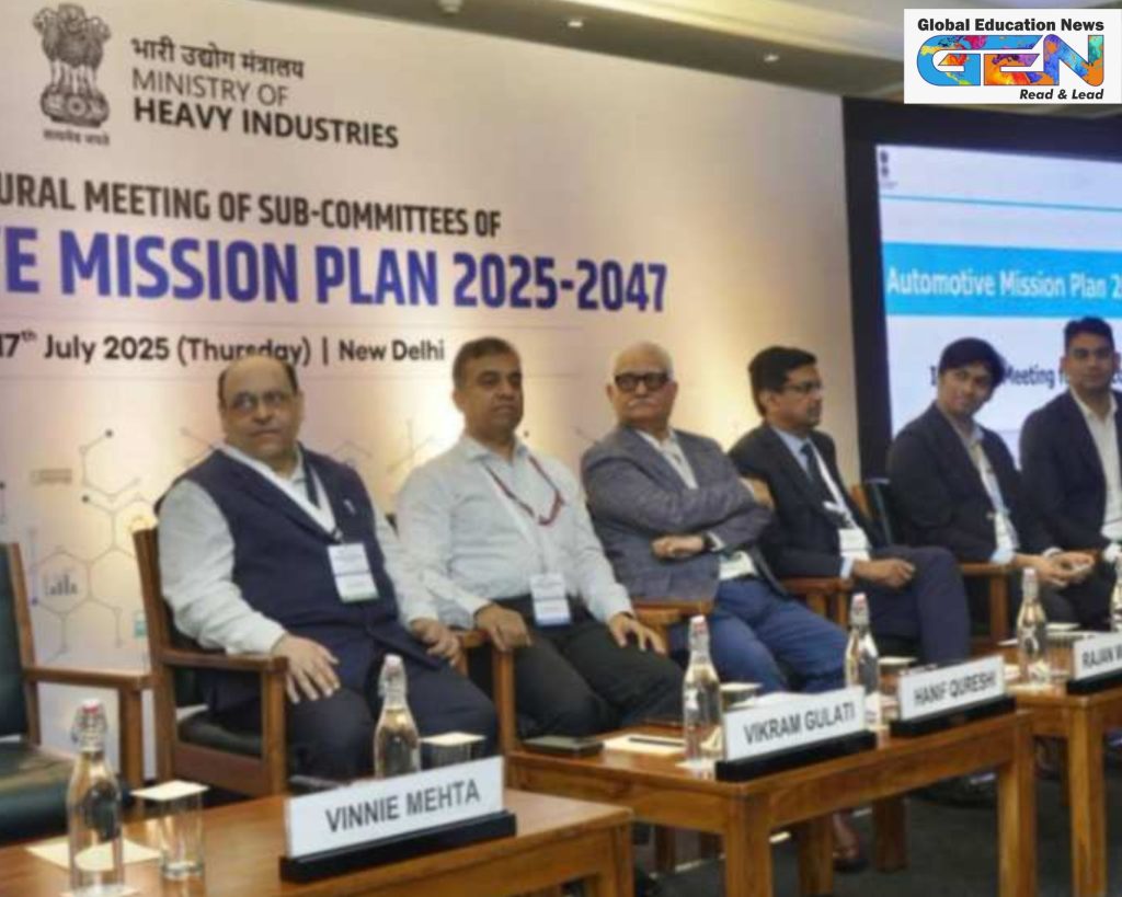 AMP 2047, India automotive leader, Viksit Bharat 2047, electric vehicle infrastructure, sustainable mobility, global automotive trade, innovation in automotive, India export growth, multi-sectoral coordination, skill development, current affairs, UPSC current affairs, UPSC CSE MAin