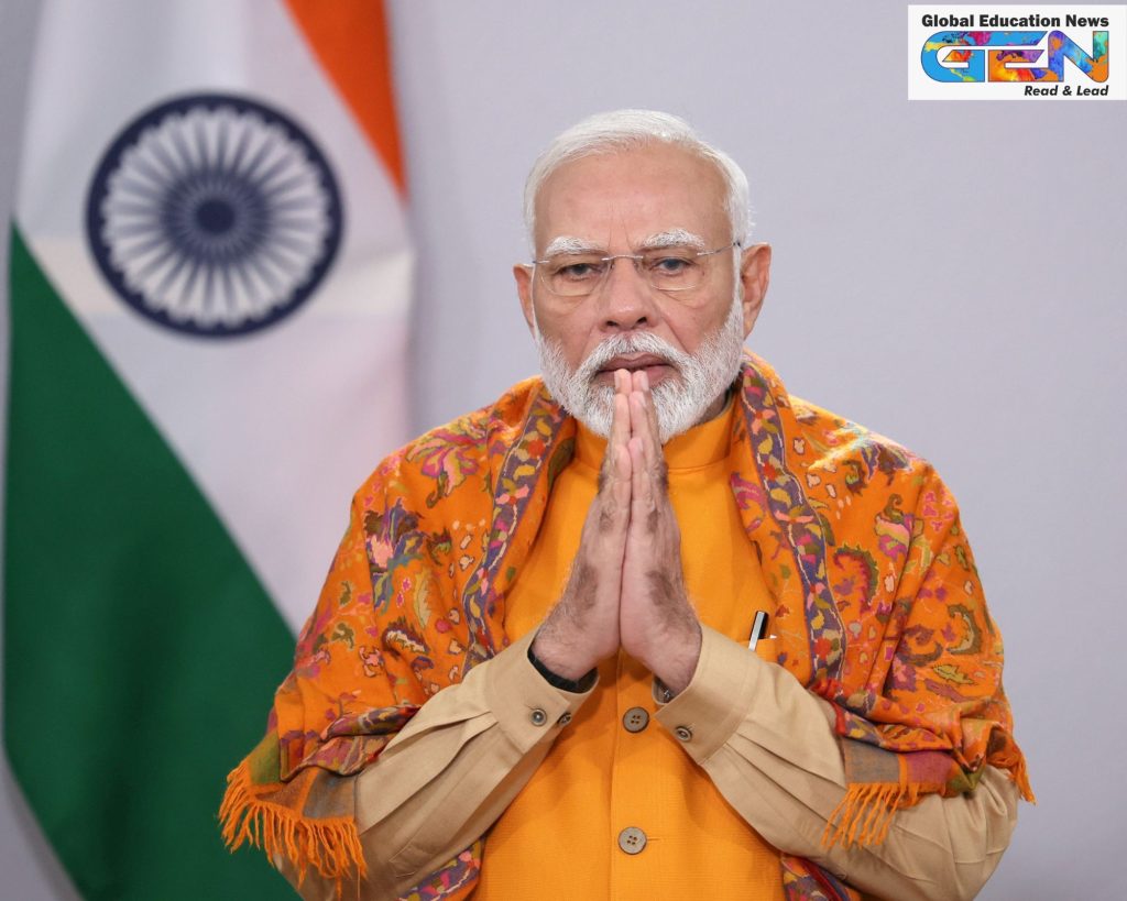 Narendra Modi longest-serving PM, Indira Gandhi record broken, BJP election victories, Viksit Bharat 2047, India political milestones, Modi governance achievements, India-UK education ties, NEP 2020 impact., current affairs, UPSC current affairs, UPSC CSE Main