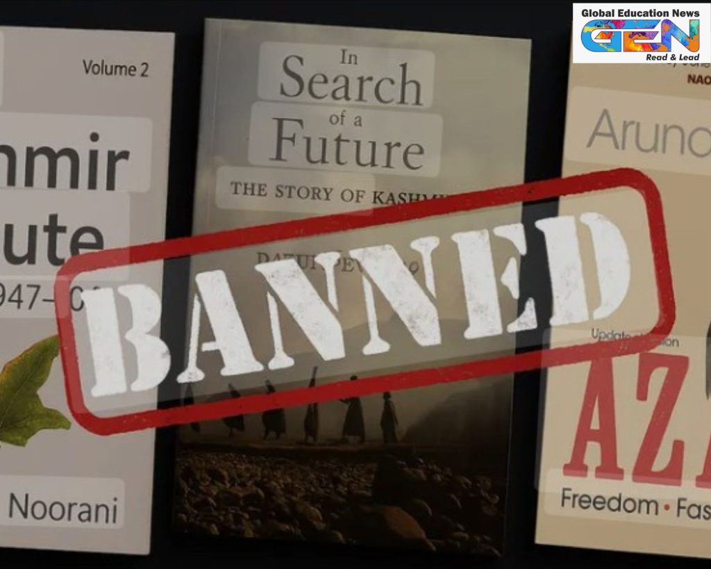 Jammu and Kashmir book ban, Arundhati Roy Azadi, A.G. Noorani Kashmir Dispute, Moulana Maududi, false narratives, terrorism glorification, secessionism, Bharatiya Nyaya Sanhita, freedom of speech, youth radicalization, education news