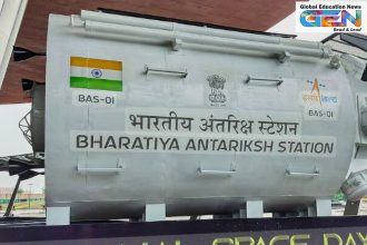 ISRO Bharatiya Antariksh Station, National Space Day 2025, BAS-01 module, India space station 2028, orbital laboratory 2035, space tourism India, microgravity research, Chandrayaan-3, Gaganyaan mission, India space program, educationn ews, current affairs, UPSC current affairs, UPSC CSE