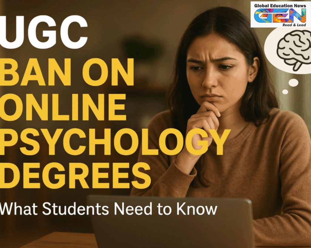 UGC ban 2025, online psychology courses, distance learning nutrition, healthcare education ban, NCAHP Act 2021, psychology degree online, nutrition courses online, UGC regulations, higher education India, professional training quality, education news