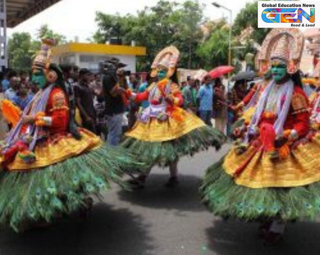 Onam 2025 Kerala, Athachamayam procession 2025, Tripunithura festival, Athapookkalam floral carpet, Kerala cultural traditions, Onam art forms, harvest festival Kerala, social issues Onam, pop culture performances, Vadakkumnathan Temple, current affairs, UPSC current affairs, UPSC CSE, UPSC 2026