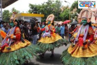 Onam 2025 Kerala, Athachamayam procession 2025, Tripunithura festival, Athapookkalam floral carpet, Kerala cultural traditions, Onam art forms, harvest festival Kerala, social issues Onam, pop culture performances, Vadakkumnathan Temple, current affairs, UPSC current affairs, UPSC CSE, UPSC 2026