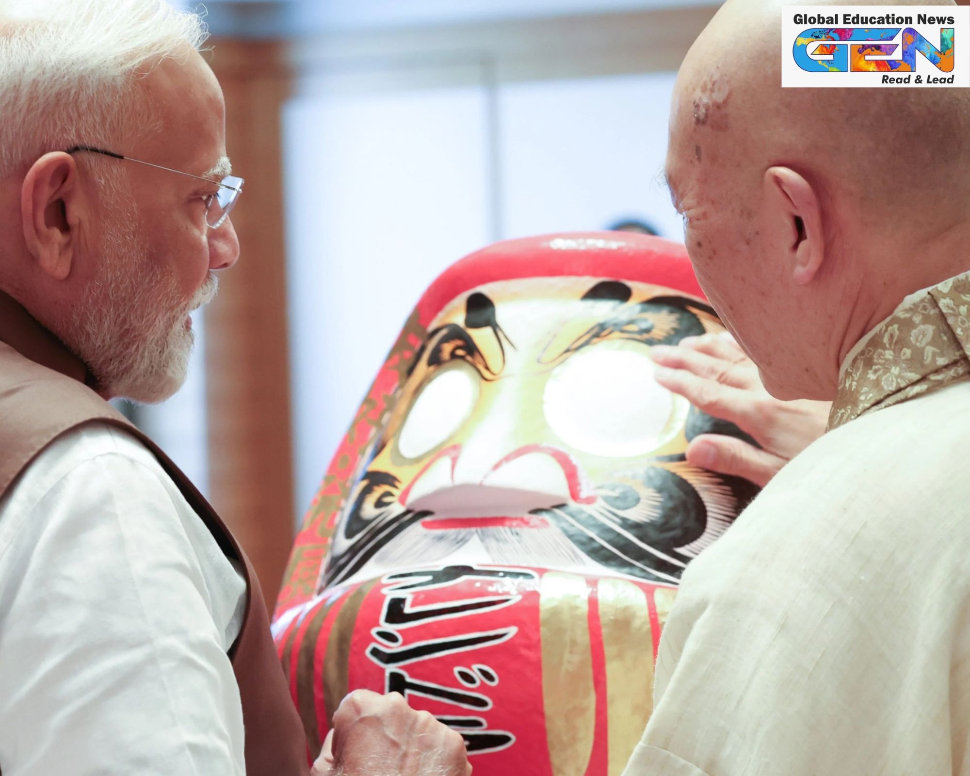 Daruma doll Japan, Bodhidharma Zen Buddhism, PM Modi Japan visit, India-Japan cultural ties, Shorinzan Daruma-ji Temple, Japanese good luck charm, perseverance symbol, Kancheepuram monk, Zen meditation, cultural diplomacy, current affairs, UPSC current affairs, UPSC CSE, UPSC 2026