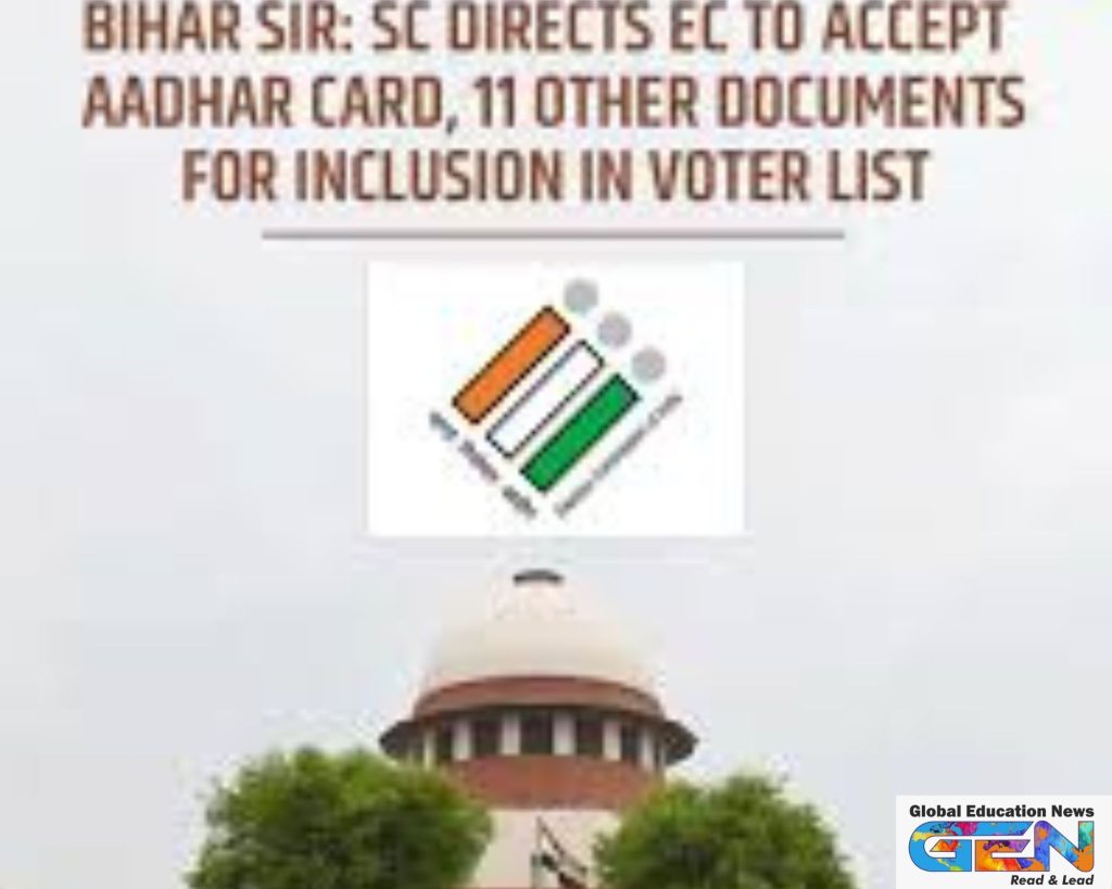 Aadhaar voter registration, Bihar voter list 2025, Supreme Court ruling, Election Commission Aadhaar, voter list revision, Bihar assembly elections, inclusive voting, current affairs, UPSC current affairs, UPSC CSE, education