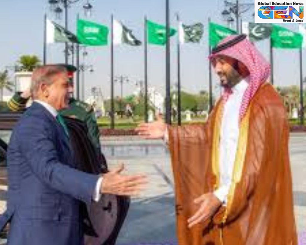 Pakistan Saudi nuclear pact September 2025, Khawaja Asif defense minister interview, Saudi Arabia Pakistan mutual defense, India security implications pact, nuclear capabilities sharing Pakistan Saudi, Israel attack Qatar defense pact, Gulf states nuclear umbrella, MEA Randhir Jaiswal statement, strategic defense agreement SMDA, Pakistan nuclear program IAEA, current affairs, UPSC current affairs