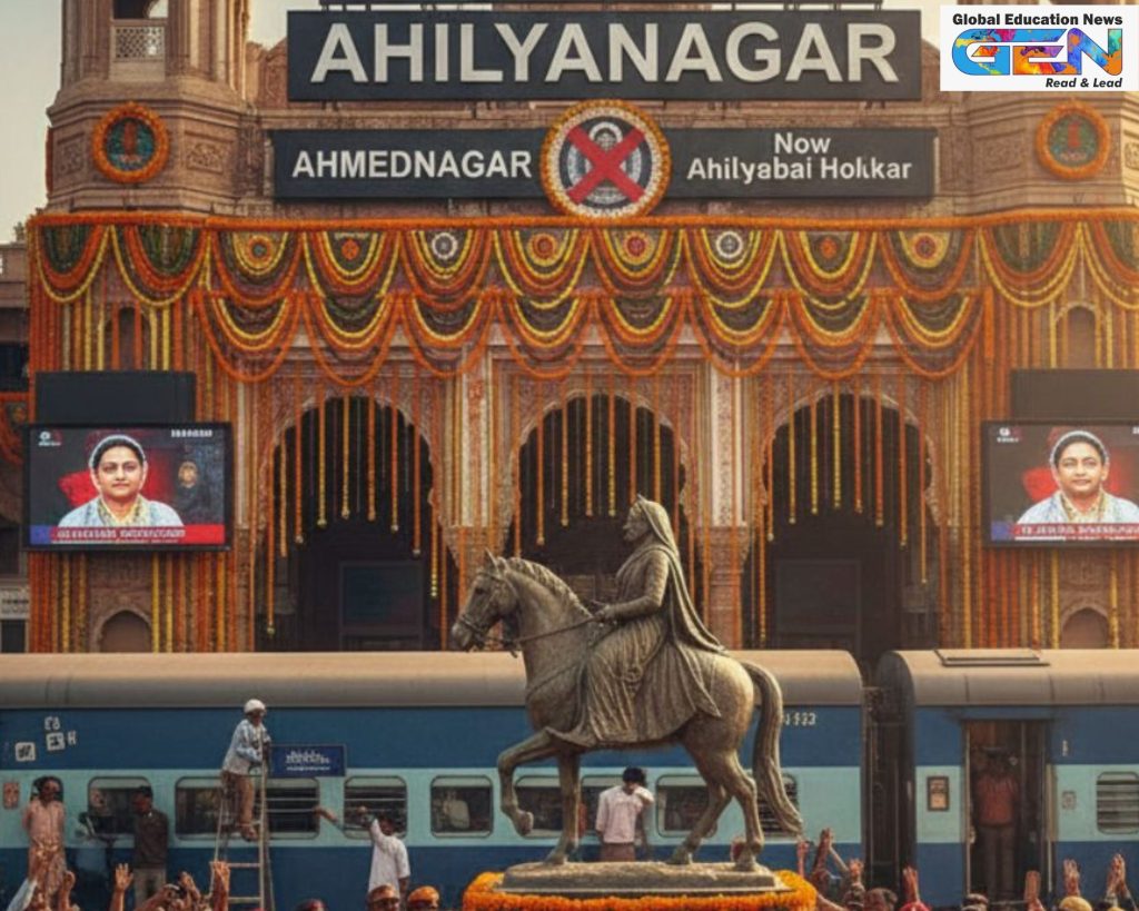 Ahilyanagar Railway Station, Ahmednagar renaming, Ahilyabai Holkar legacy, Maratha history, Maharashtra heritage, Indian Railways renaming, cultural pride India, Lokmata Ahilyabai, Pune Division Central Railway, historical tribute 2025, current affairs, UPSC current affairs, UPSC Main 2025