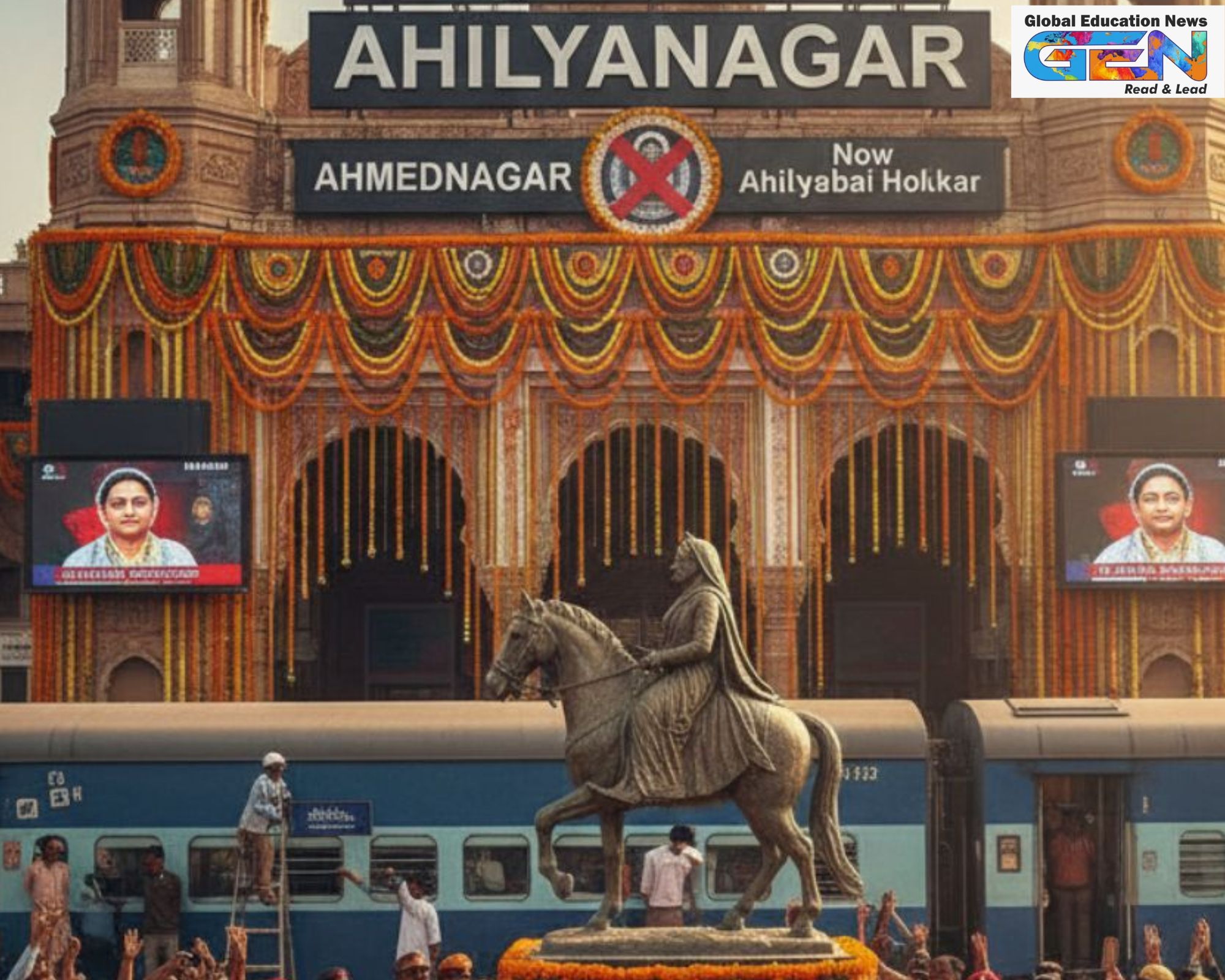 Ahilyanagar Railway Station, Ahmednagar renaming, Ahilyabai Holkar legacy, Maratha history, Maharashtra heritage, Indian Railways renaming, cultural pride India, Lokmata Ahilyabai, Pune Division Central Railway, historical tribute 2025, current affairs, UPSC current affairs, UPSC Main 2025