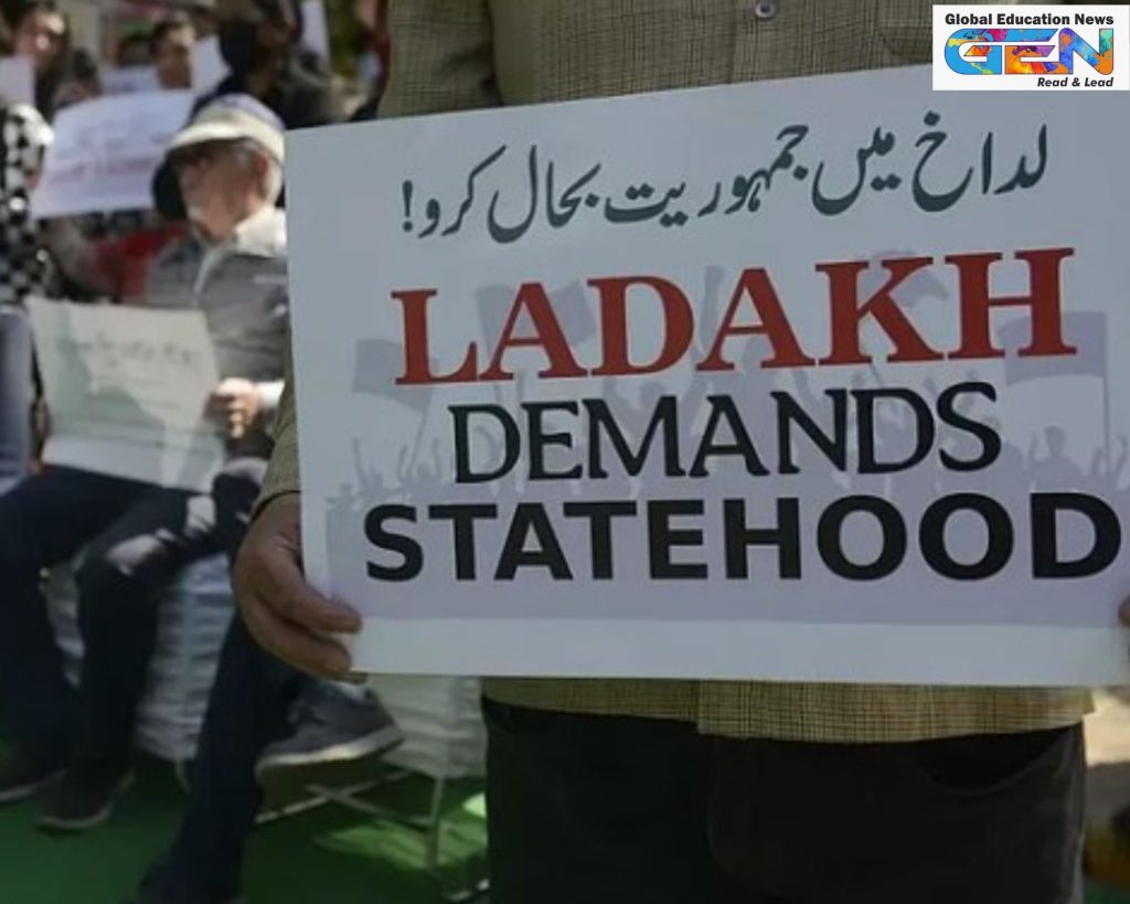 Leh protests September 2025, Ladakh statehood movement, Sonam Wangchuk fast, BJP office torched Leh, police van fire Ladakh, Sixth Schedule demand, Leh Apex Body protests, Kargil Democratic Alliance, Union Territory Ladakh issues, Oct 6 talks MHA, current affairs, UPSC current affairs, educcation, UPSC Main