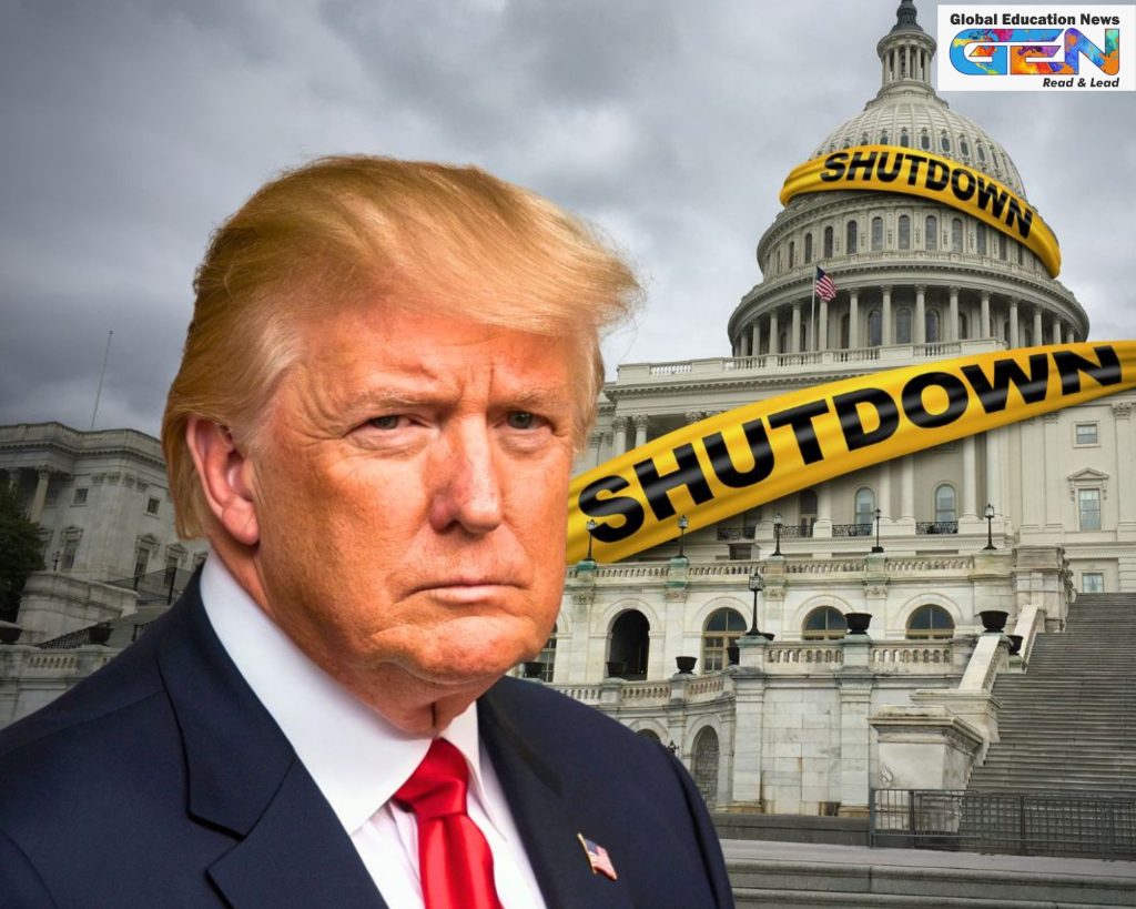 US government shutdown October 2025 reasons, why more serious than 2019 shutdown, federal workforce reduction force 2025, healthcare funding deadlock Congress, Trump Democrats blame game shutdown, daily economic impact $400 million, essential services during shutdown, resolution timeline US shutdown 2025, current affairs, UPSC current affairs, education