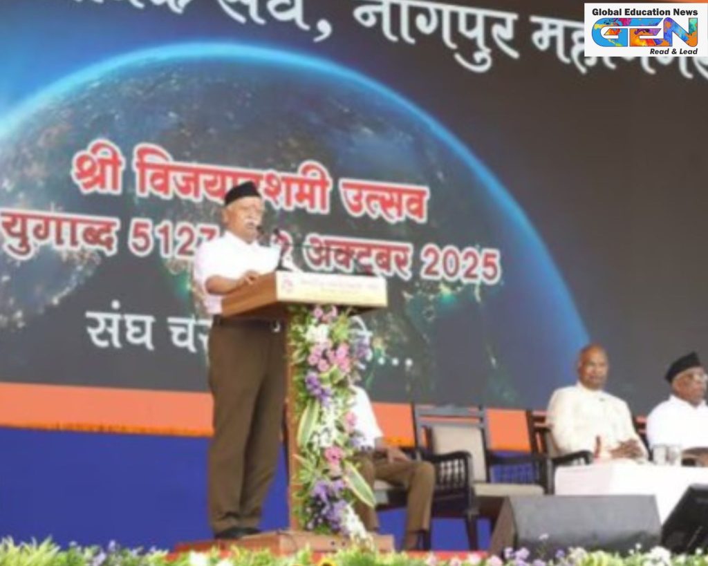 Mohan Bhagwat Vijayadashami 2025, RSS centenary speech key points, Atmanirbharta RSS vision, unity against divides India, Pahalgam attack RSS, environmental call Bhagwat, societal harmony RSS, current affairs, education
