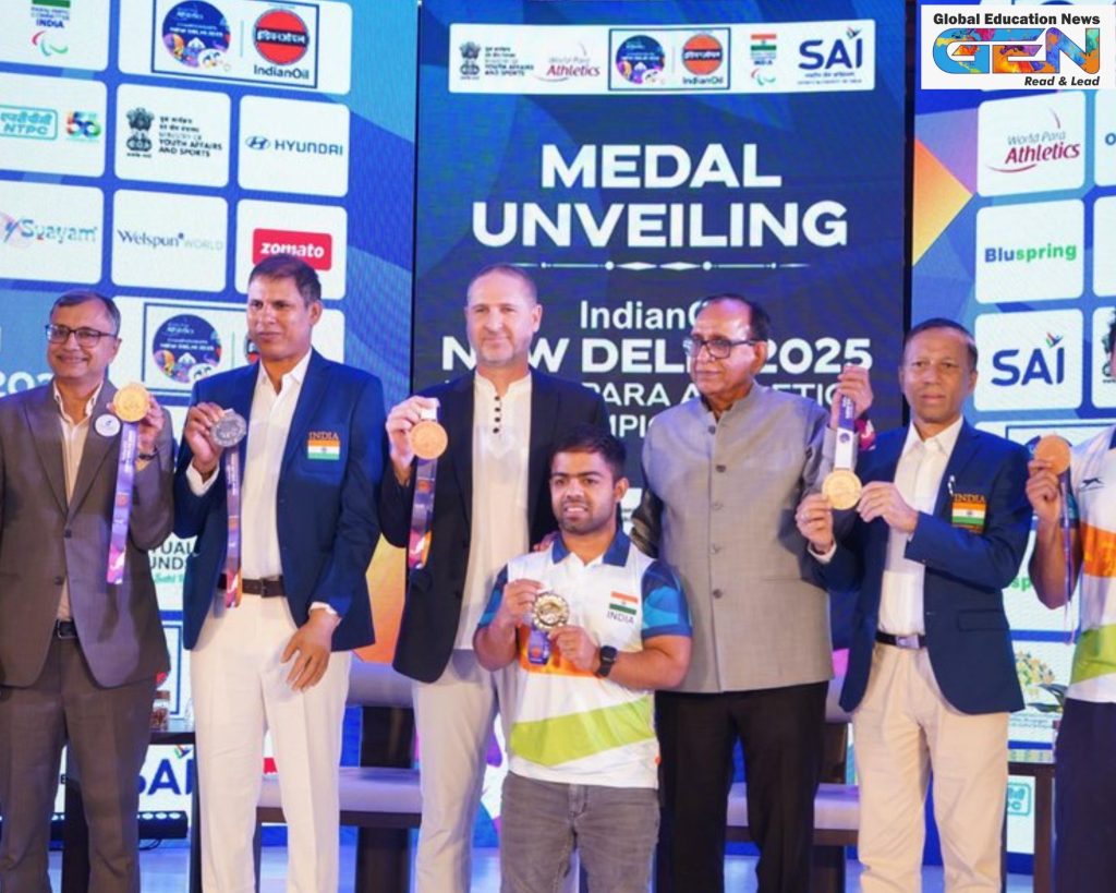 PM Modi historic performance para athletics 2025, India 22 medals World Para Championships, Sumit Antil gold javelin F64, Simran Sharma 100m T12 gold, New Delhi para athletics hosting, India 10th rank para worlds, para athletes inspiration Modi, best ever India para medals, Shailesh Kumar high jump T63, Rinku Hooda javelin F46, current affairs, UPSC current affairs, education, UPSC 2026