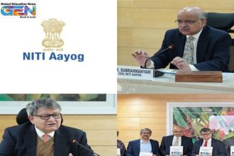 NEP 2020 progress report, NITI Aayog education review, foundational literacy India, higher education GER 2035, rural education gaps, Viksit Bharat education, PM SHRI schools, education news