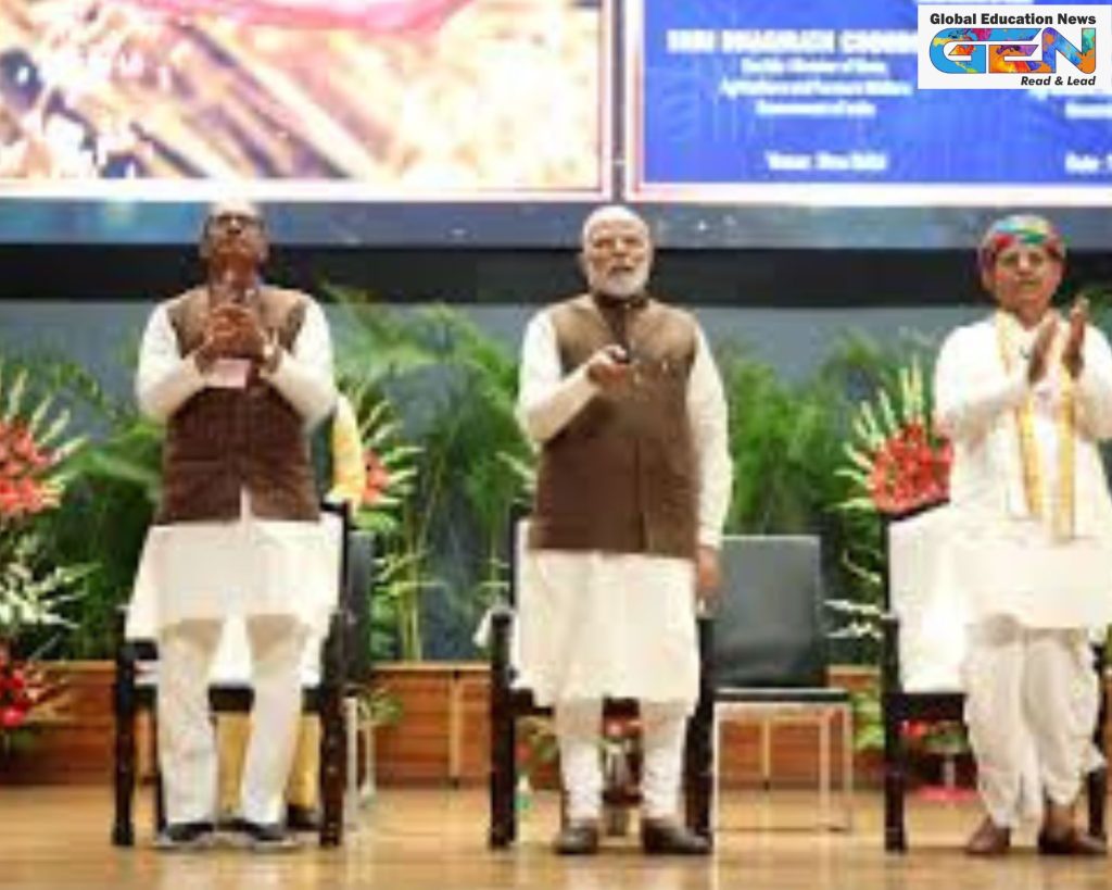 PM Modi launches ₹35440 crore agri schemes October 11 2025, PM Dhan Dhaanya Krishi Yojana details, Mission Aatmanirbharta Pulses funding, 100 aspirational districts agriculture, 2 crore pulse farmers benefits, ₹5450 crore agri infrastructure projects, farmer income doubling India, Krishi Sakhis drone training, natural farming initiatives 2025, self-reliant pulses mission, current affairs, UPSC current affairs, education