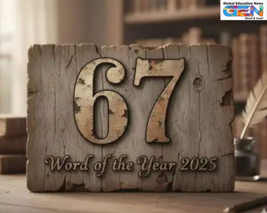 why 67 word of the year 2025, 67 Gen Z slang origins, Dictionary.com 67 announcement, brainrot slang explained, LaMelo Ball 67 meme, viral youth interjection 2025, digital culture trends India, current affairs, UPSC current affairs, UPSC 2026