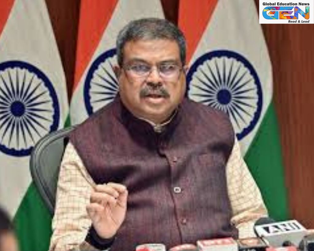 Vande Mataram daily tradition, Dharmendra Pradhan DU, national song classroom, UP compulsory Vande Mataram, 150 years Vande Mataram, education nationalism India, Yogi Adityanath announcement, Ramjas College event, NEP 2020 patriotism, Indian cultural heritage, Mimistry of Education