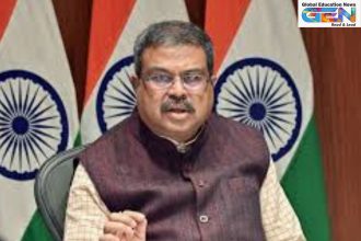 Vande Mataram daily tradition, Dharmendra Pradhan DU, national song classroom, UP compulsory Vande Mataram, 150 years Vande Mataram, education nationalism India, Yogi Adityanath announcement, Ramjas College event, NEP 2020 patriotism, Indian cultural heritage, Mimistry of Education
