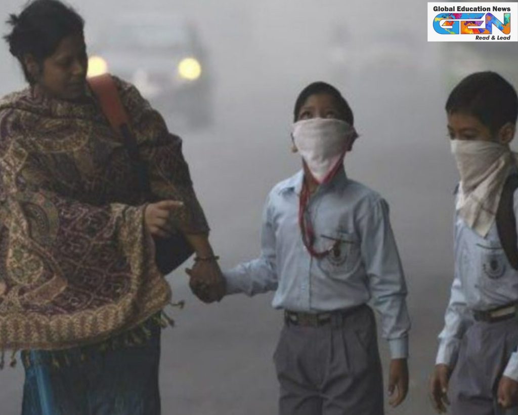 Delhi pollution 2025, GRAP 3 activation, hybrid mode schools, severe AQI Delhi, air quality index, child respiratory health, stubble burning impact, NCR education policy, pollution mitigation strategies, education news, NEP 2020