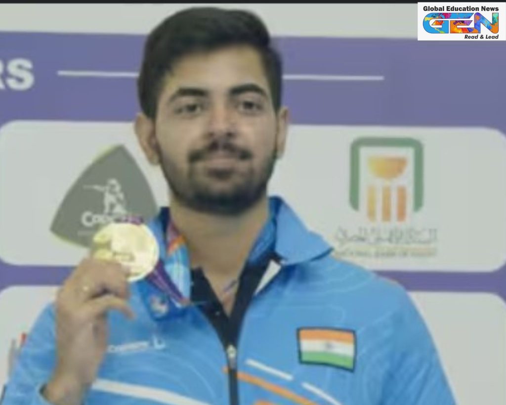 Samrat Rana 10m air pistol, ISSF Cairo 2025, first Indian pistol world title, air pistol finals scores, Indian shooting history, Hu Kai China streak, Varun Tomar Shravan Kumar, Olympic shooting 2028, Khelo India success, youth shooting inspiration, current affairs, UPSC current affairs, UPSC 2026