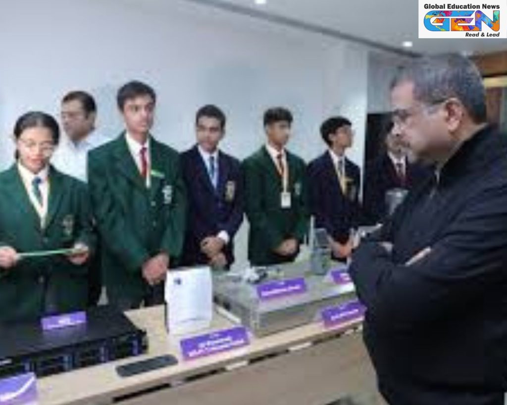 Dharmendra Pradhan AI centre inauguration, DPS RK Puram Ω.ω incubation, AI curriculum Class 3-12 NEP, Google Vertex AI Gemini schools, VVDN robotics IoT education, four-level AI framework India, AICTE Year of AI 2025, SOAR Centre of Excellence ₹500 crore, edtech market India $7.8 billion, ethical AI school integration, education news
