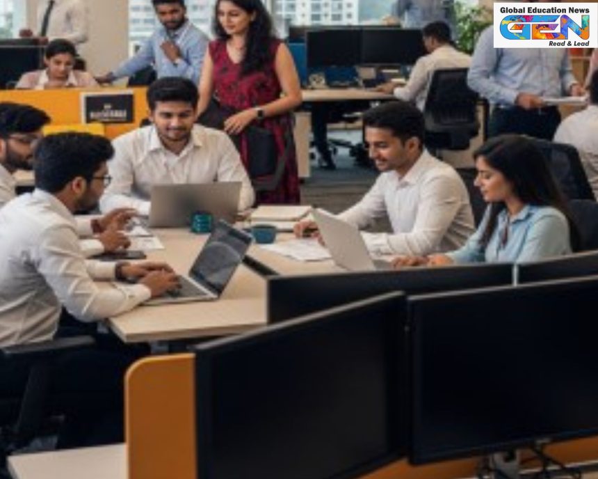 AI job loss India, half millennials fear AI, AI adoption sectors, job insecurity report 2025, upskilling AI era, Gen Z AI challenges, workplace AI trust, education news, NEP 2020