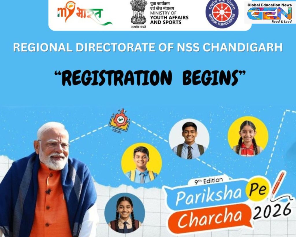 Pariksha Pe Charcha 2026 dates, PPC 2026 eligibility, PM Modi exam advice, Exam Warriors book tips, MyGov portal registration, student parent teacher activities, January 2026 event, NEP 2020, education news, global education news