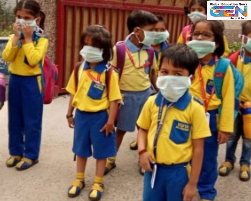 Delhi air purifiers installation, schools pollution control 2025, child respiratory health Delhi, government school air quality, AQI severe winter, PM2.5 reduction schools, Bhalswa landfill clearance, education news, NEP 2020