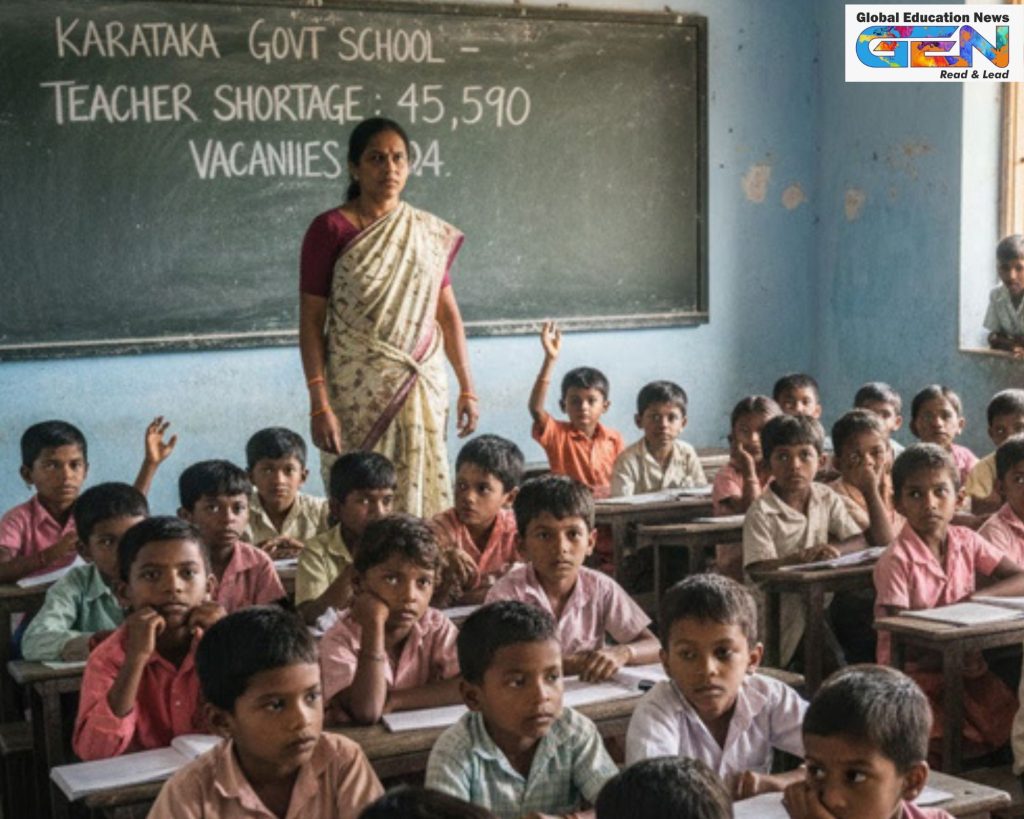 Karnataka 45590 teacher vacancies 2025, government schools teacher shortage causes, guest teachers salary hike Karnataka, rural teacher retention issues, KARTET 2025 results recruitment, NEP pupil teacher ratio Karnataka, enrollment drop 17 lakh schools, inclusive education special teachers, nutrition program Karnataka schools, permanent teacher hires 18500, education news, NEP 2020