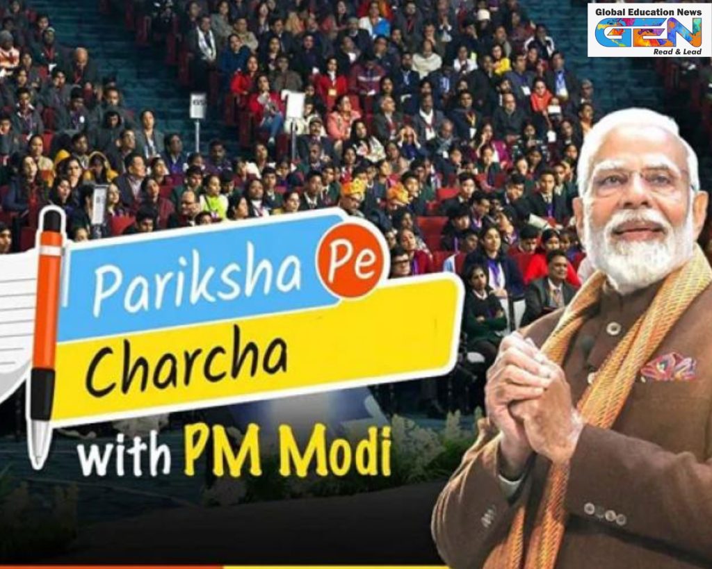 Pariksha Pe Charcha 9th edition over 3 crore registrations 2026, PM Modi PPC event last week January 2026, online competition MCQ MyGov Dec 1 Jan 11, objectives stress management positivity creativity, 8th edition 2025 3.56 crore Guinness 245 countries, growth 2018 22000 to 2025 3.56 crore, interactive Q&A episodes celebrities Aamir Khan, mental health nutrition technology finance themes, Jan Andolan 1.55 crore nationwide, NEP aligned exam wellness motivation, education news, NEP 2020