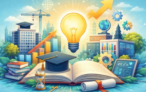 Budget 2026 education allocation India, higher education research funding 2026, Viksit Bharat skilling initiatives, AI Centres expansion budget, rural higher ed equity, faculty development grants, industry academia synergy, 6% GDP education target, education news, NEP 2020