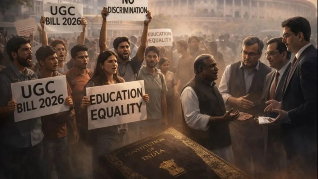 UGC Equity Regulations, UGC 2026 controversy, anti-discrimination in universities, campus protests India, UGC policy analysis, equity committees, procedural fairness, general category concerns, education news, NEP 2020