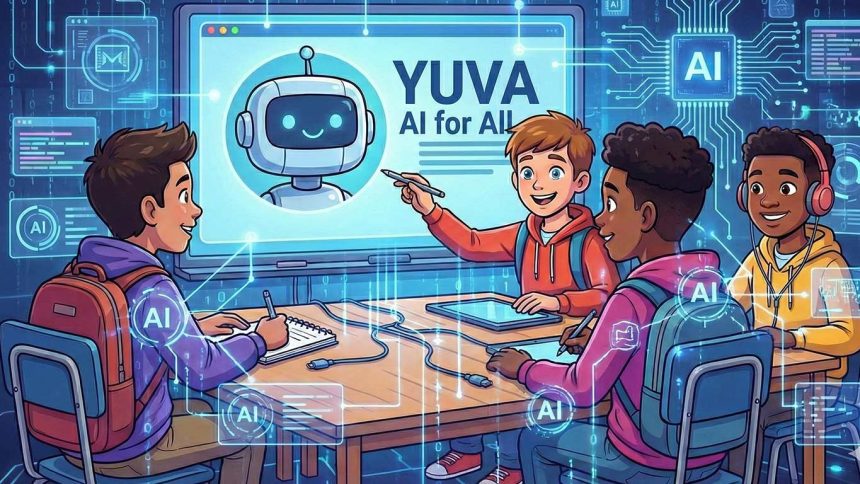 Yuva.ai, AI learning app India, AI courses for youth, government AI literacy, foundational AI education, mobile AI skills platform, ethical AI learning, free AI certification, India AI training initiative, education news, NEP 2020