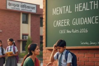CBSE mandates counselling in every school 2026, socio-emotional counsellor qualifications CBSE, career counsellor CBSE schools, CBSE 1:500 counsellor ratio, student mental health support CBSE, CBSE revised affiliation bye-laws January 2026, challenges school counselling India, SEL socio-emotional learning CBSE, CBSE counselling implementation 2026, holistic education CBSE mental health