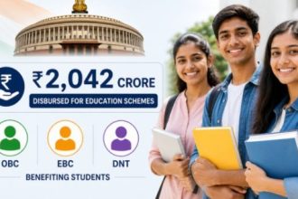 Social Justice Ministry education schemes, ₹2042 crore education funding, OBC scholarship schemes India, post matric scholarship India, pre matric scholarship India, inclusive education policy India, government schemes for students India, education funding FY26 India, student welfare programmes India